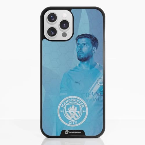 Coque Man City iPhone 12 Pro Max en TPU noir protégeant le smartphone des fans