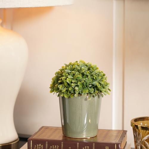 Pure Home + Living Set of 2 Green Ceramic Pots - Large (B0CM1BBYXL) Amazon Price History, Amazon Price Tracker