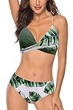 baño mujer y hombre Características: Este conjunto de bikini de dos piezas está hecho de un material elástico suave, la parte inferior del bikini de gran altura permite que el traje de baño sea más cómodo y muestre su silueta adelgazante.