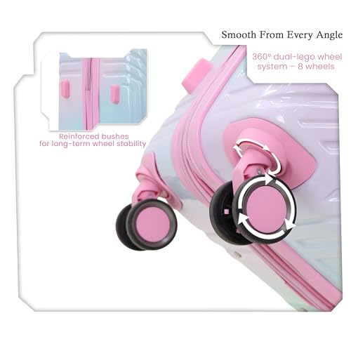 Image of The Wonder Luggage Trolley Bags Set of 3 | 360 Disc Spinner Wheels | Polycarbonate Expandable Suitcase, Lightweight Durable Hard Shell, TSA Type Lock, 360 Disc Spinner Wheels