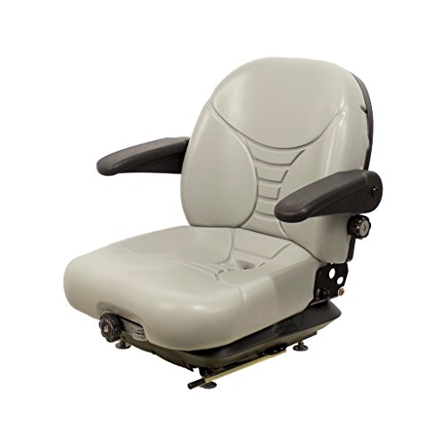 MILSCO V5300 Gray Vinyl and Mechanical Suspension seat with Amrests and 11.25