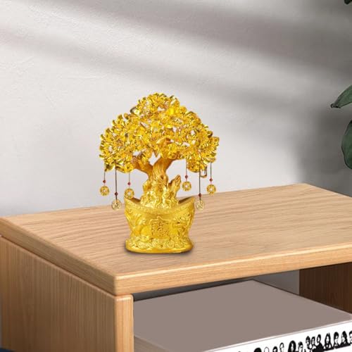 Décor de Feng Shui doré pour attirer le succès au bureau
