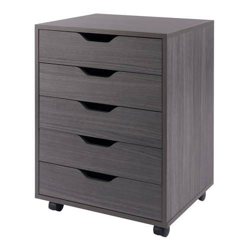 Image of Winsome Halifax Mobile Storage Cabinet with Doors & Drawers, Stylish & Functional Home Storage Cabinet for Filing, Kitchen Organization, Moveable Furniture for Office, Dorms, Apartments