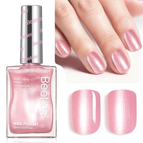 Beetles Pink Nail Polish - 15ML Quick Dry Nail Polish...
