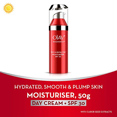 Olay Regenerist Micosculpting Day Cream with SPF 30 | Hydrated, Plump, Bouncy Skin | With Hyaluronic Acid, Niacinamide and Peptides | Normal, Oily, Dry, Combination Skin | 50g