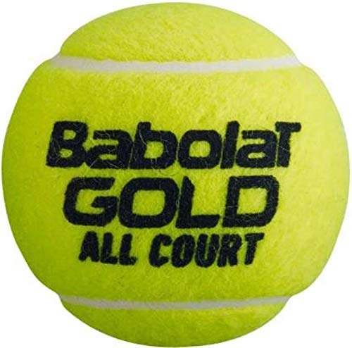 Babolat Gold All Court Tennis Balls, 4 Cans | 12 Balls (3 Balls/Can) #TOP1