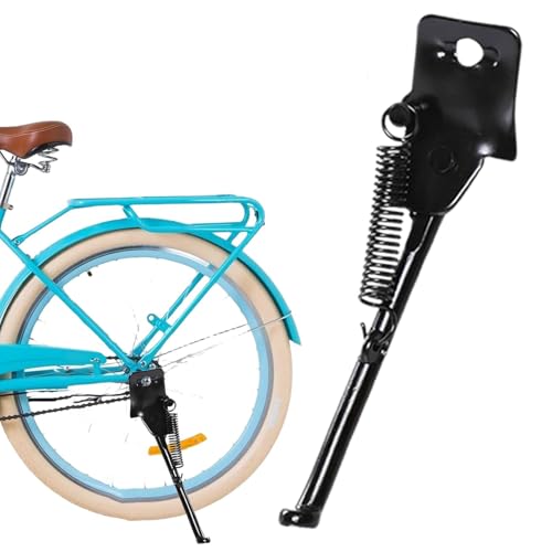 Caballetes de ciclismo Soporte central, Caballete lateral para bicicleta,Caballete de bicicleta en un lado | Caballete lateral grueso y robusto para bicicletas de 12 14 16 18 20 pulgadas