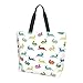 Sushi Food Pattern Grande Shopping Bag,Riutilizzabili Donne Totes,Borse A Tracolla Viaggio,Spiaggia,Lavoro & Shopping, Conigli in diverse posizioni che saltano in esecuzione, Taglia unica