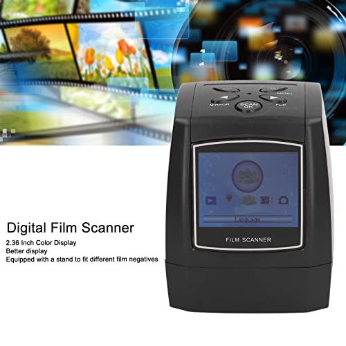 ASHATA Film und Dia Scanner mit 2,36 Zoll Farbbildschirm, Tragbarer USB MSDC Bildbetrachter für Digitale Fotos, 5,0 MP / 10 MP, 1800 DPI / 3600