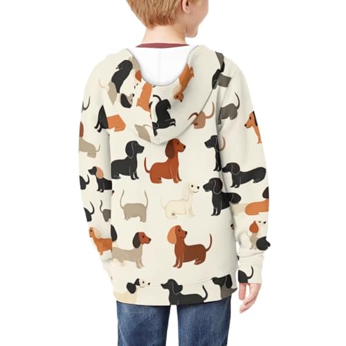 Kids Zip up Hoodie Boys for Fitness Running Kicking Crewneck Long Sleeve Big Pockets4