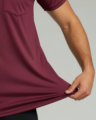 Image of Real Essentials 4 Pack: Men's Dry-Fit Short Sleeve Pocket Crew Performance Athletic T-Shirt (Available in Big & Tall)