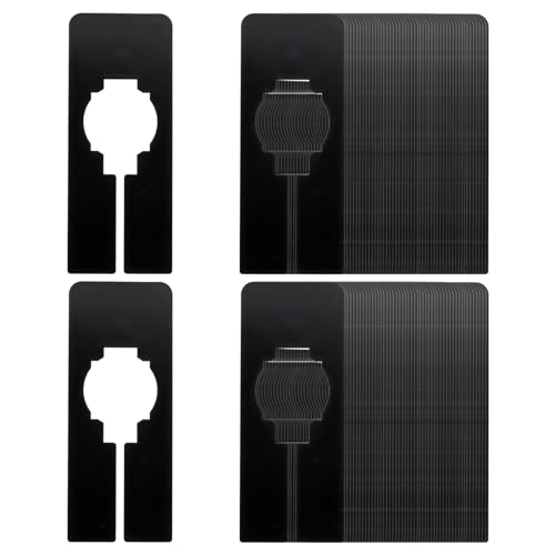 PATIKIL Clothes Dividers, 100Pack Black Plastic Closet Organizer, Rectangle Clothing Rack Size Divider, Blank Labels Sorting Rectangular Separator