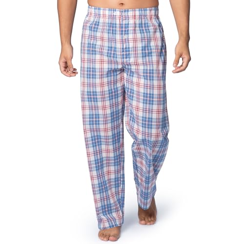 Image of Fruit of the Loom Men's Long Sleeve Broadcloth Pajama Set