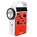 Radio awaryjne, korba ręczne Słoneczne Powered Radio pogody z latarką LED, Mobile Phone Bank, Alarm SOS, Portable AM ​​/ FM Radio do Outdoor Risevion Easter Continage(czerwony)