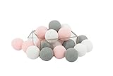 CHAINUPON® 20 Cotton Ball String Fairy Night Lights Kid Bedroom Home Nursery Decor Boys Girls Plug...