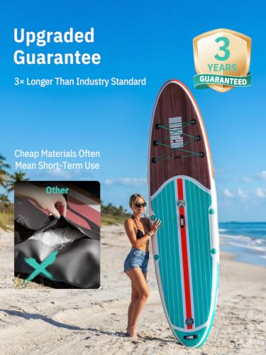Image of Niphean Inflatable Stand Up Paddle Board with SUP Accessories, Anti-Slip EVA Deck, 10'6'' Inflatable Paddle Boards for Adults & Youth of All Skill Levels