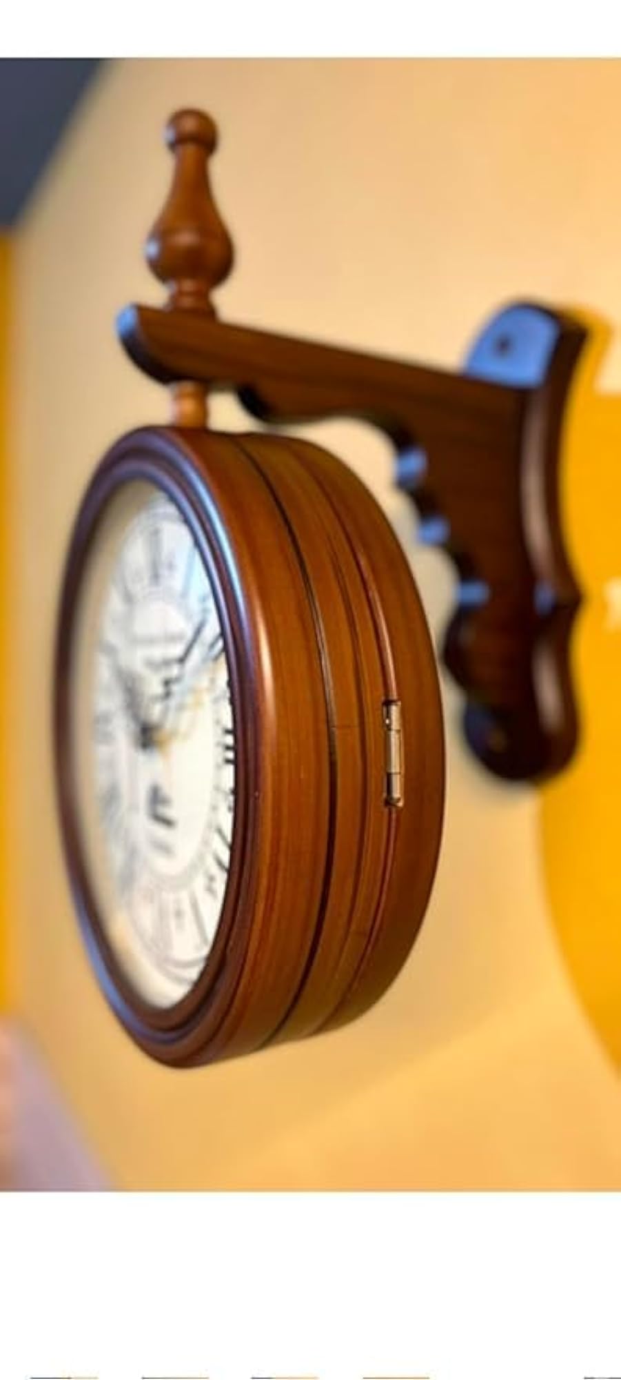 Vintage Double-Sided Wall Clock, Antique Victorian Design