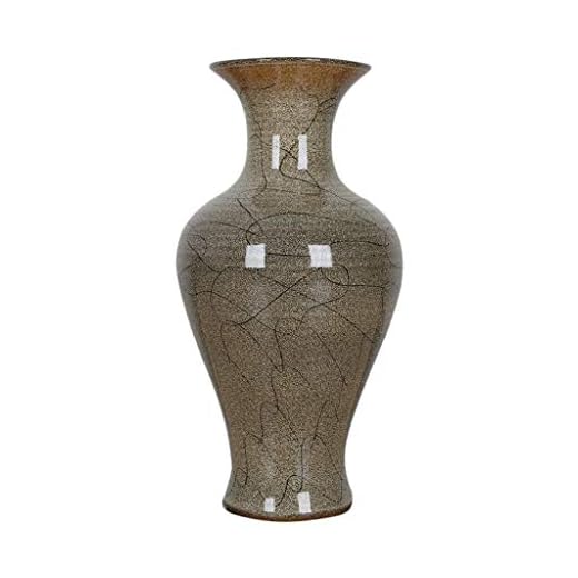 Vas keramik klassisk enkel hög kvalitet för dekoration konst hem hushåll bröllop vardagsrum sovrum kontorsbord brun 21 x 34 cm