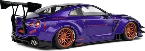 2022 Gt-R (R35) W/Liberty Walk Body Kit 2.0 Purple 1:18 miniatura 2