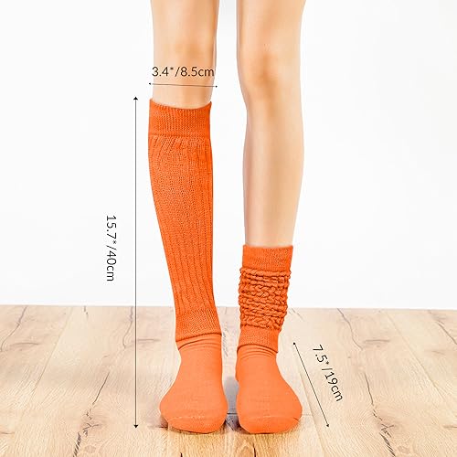 Violet Mist Slouch Socks for Women Girls Slouchy Scrunch Knee High Tube Long Stacked Cotton Colorful 80s 90s Novetly Socks3