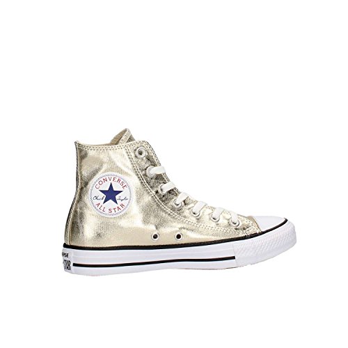 Converse Men's High Hi-Top Trainers, Light Gold White Black, 0