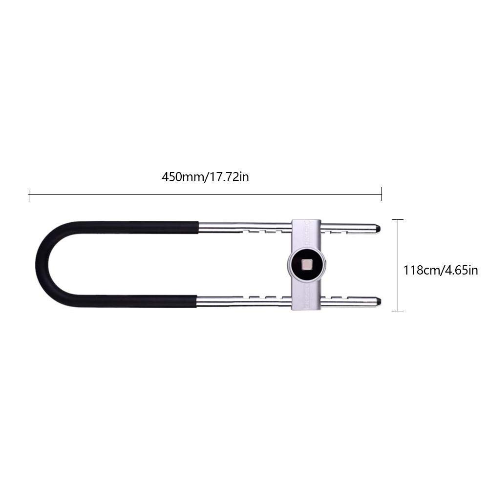 Cerradura de Huella Dactilar sin Llave Tipo U, candado Inteligente de Huellas Dactilares, Cerradura biométrica Segura para la Tienda de la Oficina del automóvil Viajes al Aire Libre