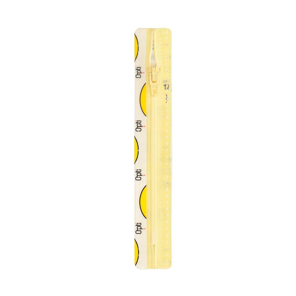 Opti S40 Reißverschluss – 15 Cm Gelb, 100% Polyester, Universell Für Leichte Stoffe Wie Jersey