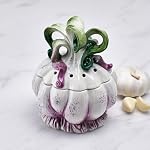 Fitz and Floyd Sicily Green Ceramic Garlic Keeper Storage Saver 6 Inch