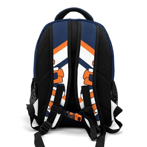 Cheerleader Navy Blue Orange Cheer Daypack Backpack Laptop Bag Custom Name Shoulder Bags School Backpack for Sports Party4