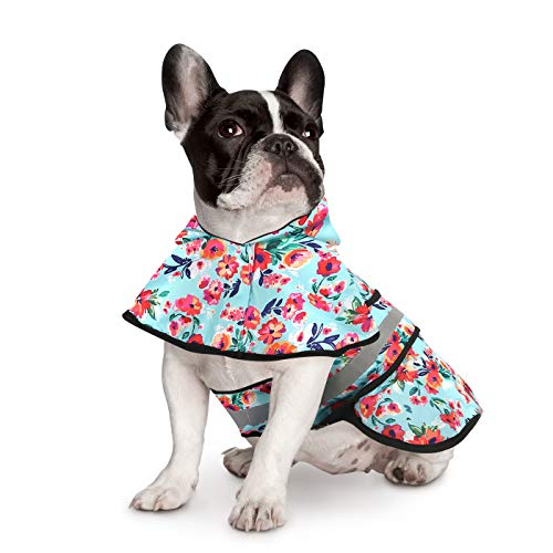 image for HDE Dog Raincoat Jacket Reflective Adjustable Hooded Pet Poncho Rain C