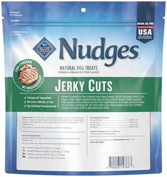 Nudges Jerky Bites Dog Treats, Made in the USA