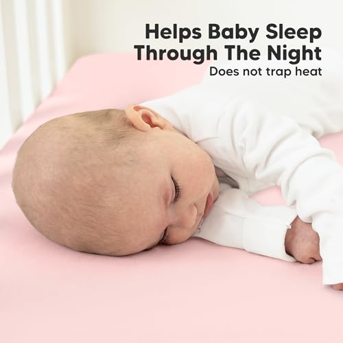 Image of KeaBabies 2-pk Organic Cotton Crib Sheets for Boys Girls 52x28 (Mist Rose) | Fitted Crib Mattress Sheet Neutral, Breathable Cover for Baby Bed Set, Toddler Mattress, Soft & Cute Prints