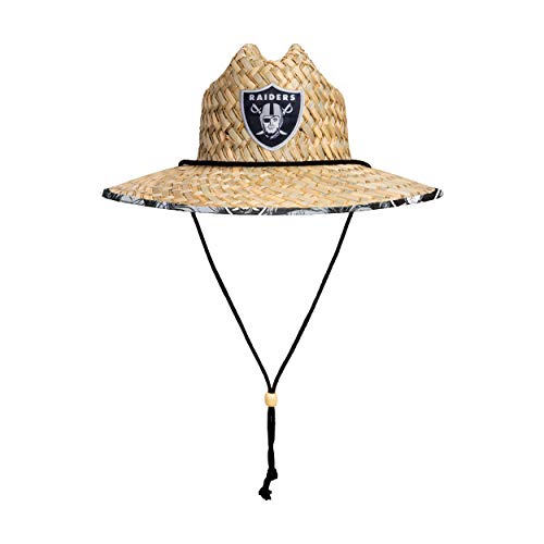 Image of NFL Team Logo Americana Floral Lifeguard Beach Straw Sun Hat