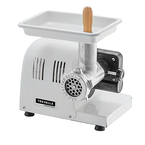 Moedor e Extrusor de Carne Elétrico 20kg/h Boca 5 Trevalla Branco Bivolt