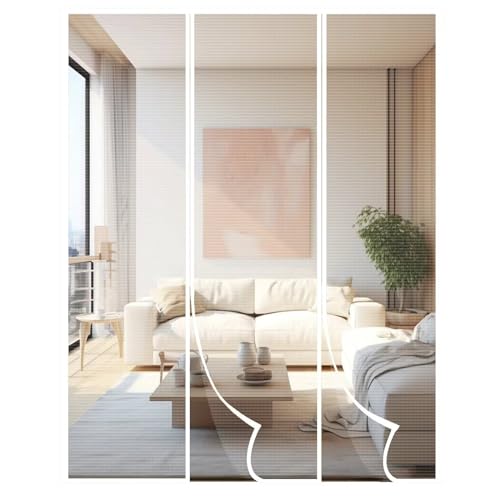 Insect Protection Roller Blind Door - White, 260x200cm (102x78in) - Fly Screen Included