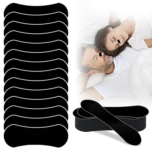 TUONYIS 60 Tiras Nasales, Nasal Strips para Respirar Mejor por la Nariz, Nose Strips Bandas Antironquidos, Tiras Nasales para Dormir, Cintas Nasales Deportivas, Nose Strips para Dormir (Black)