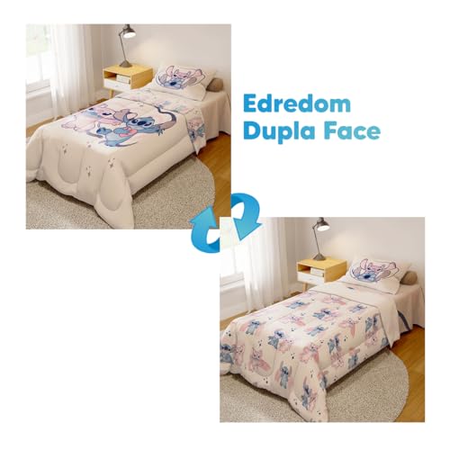 Jogo de Edredom Infantil Dupla Face Lilo & Stitch