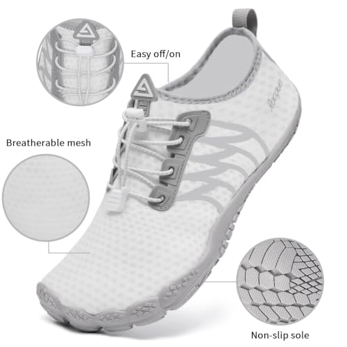 Image of Racqua Water Shoes Quick-Dry Swim Shoes Breathable Lightweight Beach Shoes Pool Barefoot Aqua for Women Men