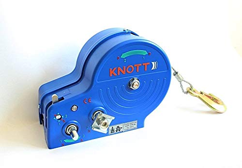 KNOTT Seilwinde 1135 kg mit Kabel, Gehäuse blau