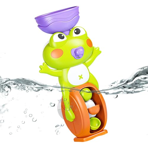 Youngwier Jouets pour Le Bain - Jouets De Baignoire,Grenouille à Ventouses Jeu Éducatif Aquatique Sensoriel 3 Ans Et Plus Maison Voyage Piscine Extérieur