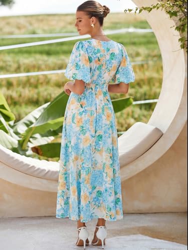 Image of Maxigerui Women's Summer Floral Maxi Dress Spring Wedding Guest Dress 2026