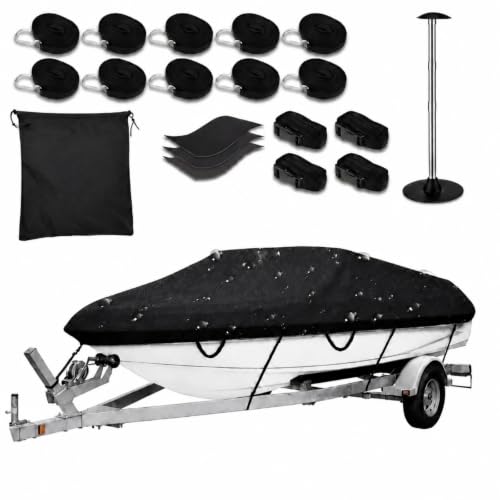 Waterproof Boat Cover 20-22ft with 13 Straps