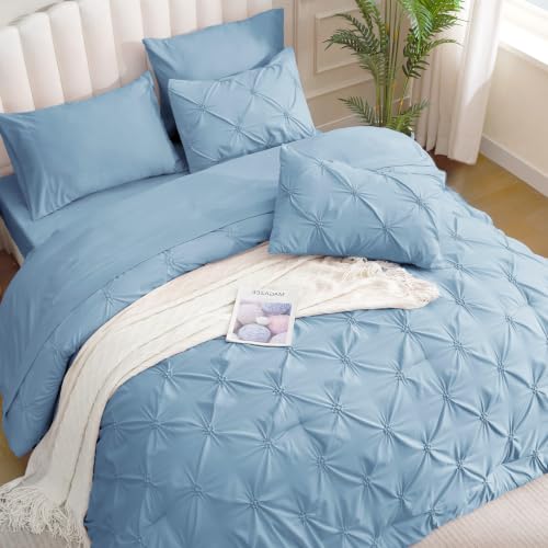 Image of BEDELITE King Comforter Set Cornflower Blue,Lightweight & Soft Comforter