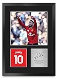 HWC Trading Matheus Cunha Gifts Printed Signed Autograph Picture for Soccer Fans and Supporters - 16" x 12" Portrait Framed (ID-005493)