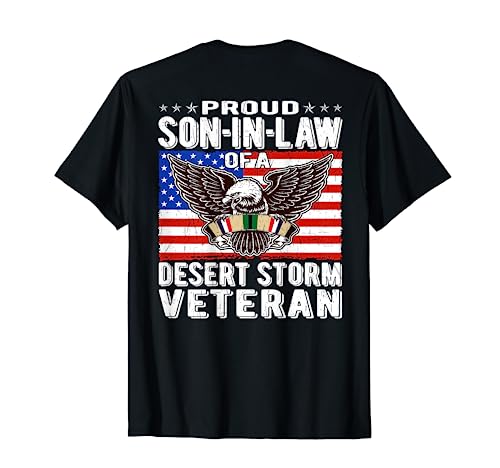 Proud Son-In-Law Of Desert Storm Veteran Persian Gulf War T-Shirt