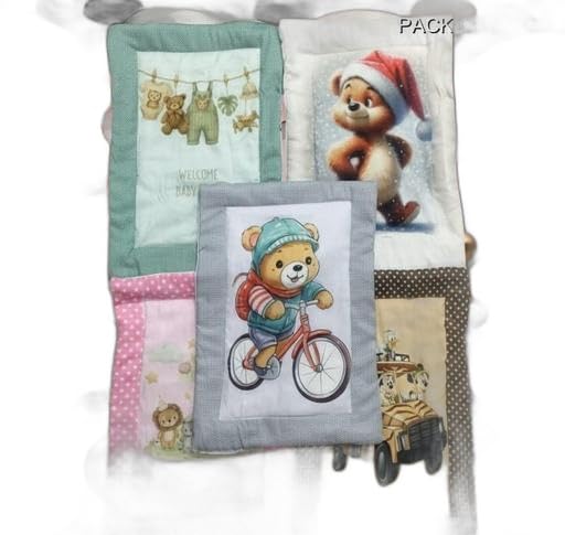 Soft Cotton Baby Goddi for 0?3 Year Kids | Comfortable & Skin-Friendly Newborn Sleeping Mat | Cute Printed Baby Bedding (Pack of 5)|PRA-P1340-image-44