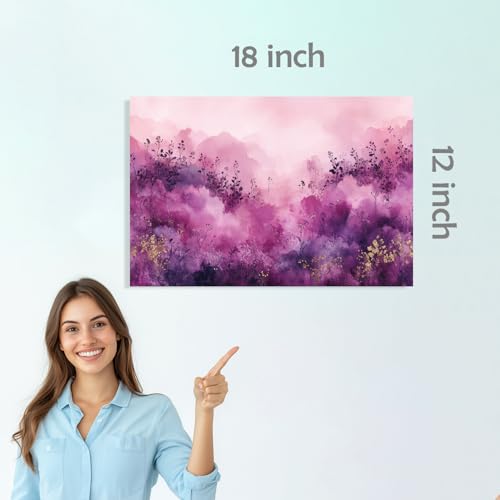 Image of SiddArtify Floral Galaxy Wall Art Prints Set - Abstract Flower Poster Decor for Living Room Bedroom - 12x18 inch Sticker Pack of 6