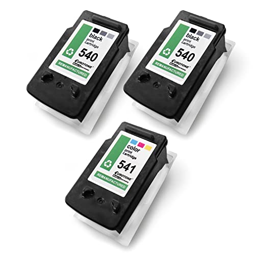Cartouches PG540XL CL541XL Eurotone pour Canon Pixma MG3650 MX435 multipack de 3