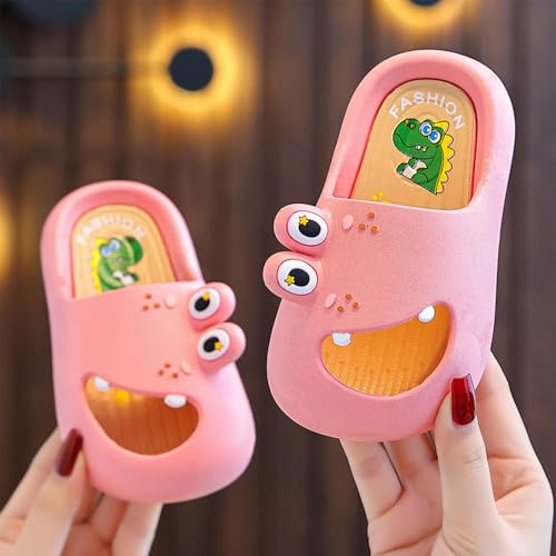 Kids Cute Cartoon Sliders Funny Dinosaur Shower Slippers Boys Girl Cloud Beach Pool Shoes Non-Slip Thick Sole2