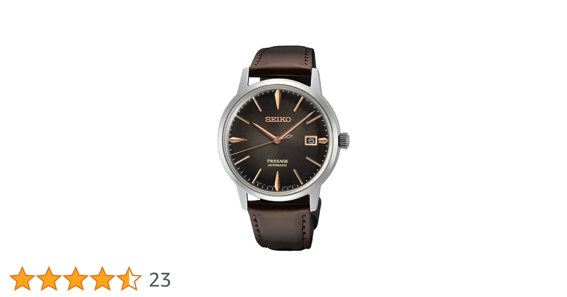 Amazon | SEIKO メンズ ブラウンダイヤルレザーバンド 自動巻き